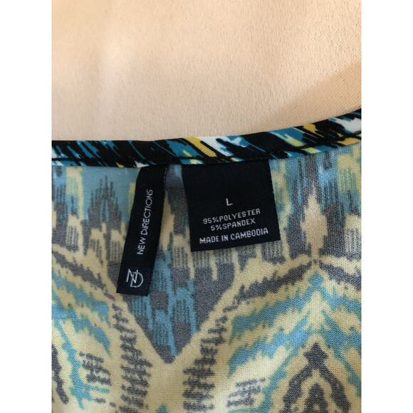 New Directions Women Dress Large Boho Vacation Resort Wear Sleeveless Pullover - Picture 7 of 9